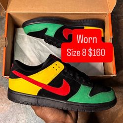 Size 8 “Journeys / Rasta” Nike Dunk Low CL