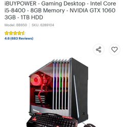 ibuypower - gaming desktop - intel core i5-8400 - 32gb memory - nvidia gtx 1060 3gb