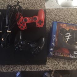 PS4 Console With Three Games