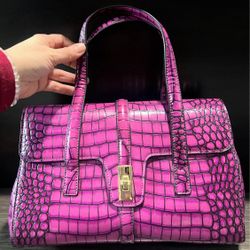 Brand New Purple Snake Skin Pattern Purse
