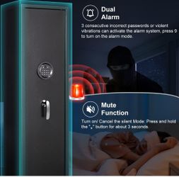 Caja fuerte para armas con teclado, huella digital y llave — ¡Totalmente nueva, por solo $249!