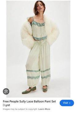 Free People Sully Lace Balloon Pant Set- sold out size S