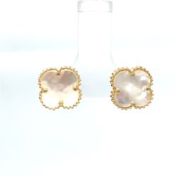 14Kt Yellow Gold Clover Earrings 1.83g 193908/13