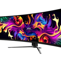 MSI MPG 491CQP QD-OLED is a 49-inch curved gaming monitor with a 5210x1440 UWQHD 1800R curved QD-OLED panel, 144Hz refresh rate, and 0.03ms
