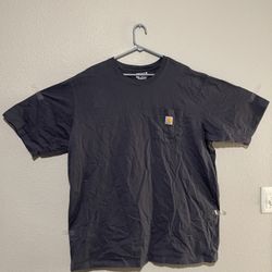 Carhartt Mens 2XL Tall Loose Fit Heavyweight Pocket T Shirt Dark Navy Blue K87-M