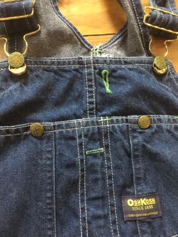 34x30 Oshkosh Overalls Denim Cotton Mens Vintage Bib
