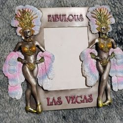 90s "Fabulous Las Vegas" Showgirls Picture Frame 