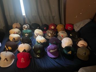 MLB Fitted Hat Collection and Some SnapBack– 25+ Caps