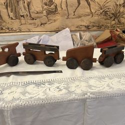 Vintage Wood Train Toy