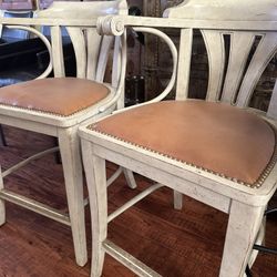 Stanley Counter Stools Leather Seats 