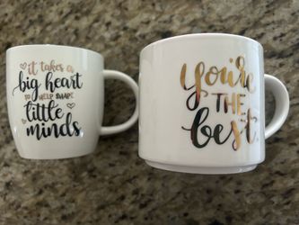 New mugs for teacher and teacher’s aide $5