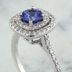 Diamond And Tanzanite Ring