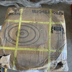 Set of 6 Rubber Weight Plates