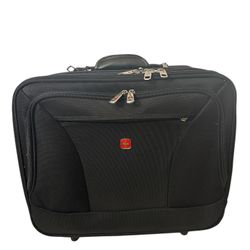 Swiss Gear by Wenger Black Business Rolling Laptop Bag Briefcase Luggage