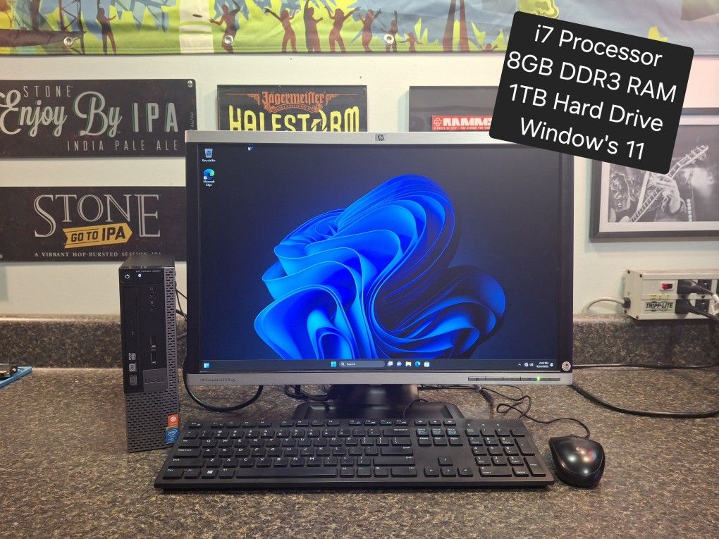 Dell i7 Desktop Computer With Monitor Keyboard And Mouse Included