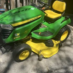 John Deere Lawn Mower And Trailer 