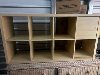 IKEA Kallax bookshelf  wood color