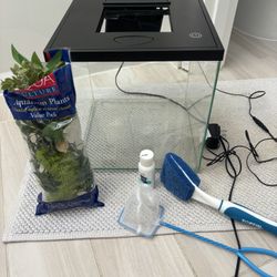 5 Gallon Tank and assorted fish supplies