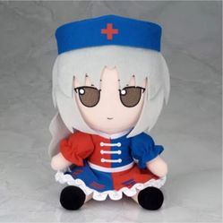 Touhou Project Eirin Yagokoro FumoFimo Plush Doll Series 49 & Can Badge Gift