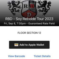 Rebelde - Soy Rebelde Tour Floor Tickets