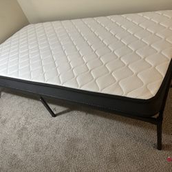 Twin bed frame + and mattress