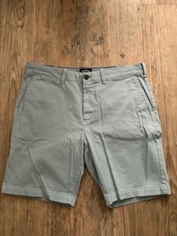 Express Men's Light Blue Flat Front Chino Shorts SZ 36