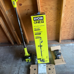 RYOBI ONE+ 18V 8 in. Cordless Cultivator with 4.0 Ah Battery and Charger