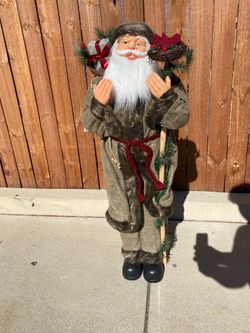 Large Rustic Old World Santa Claus 4FT Tall