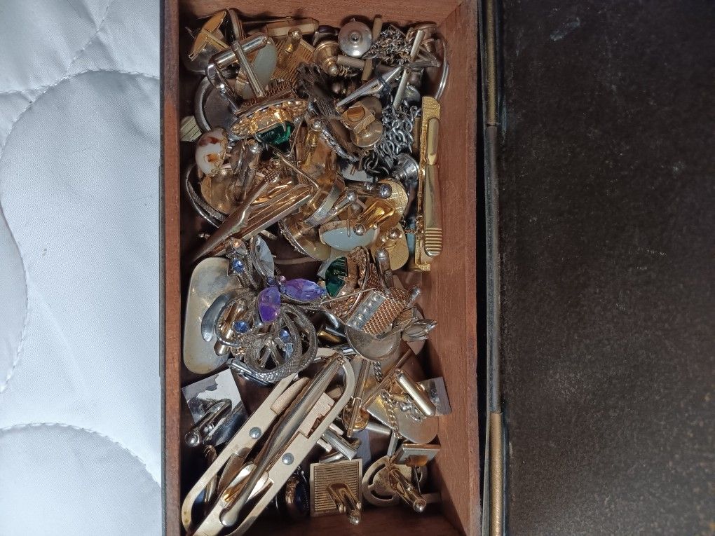 Brass Box Of Cuff Links