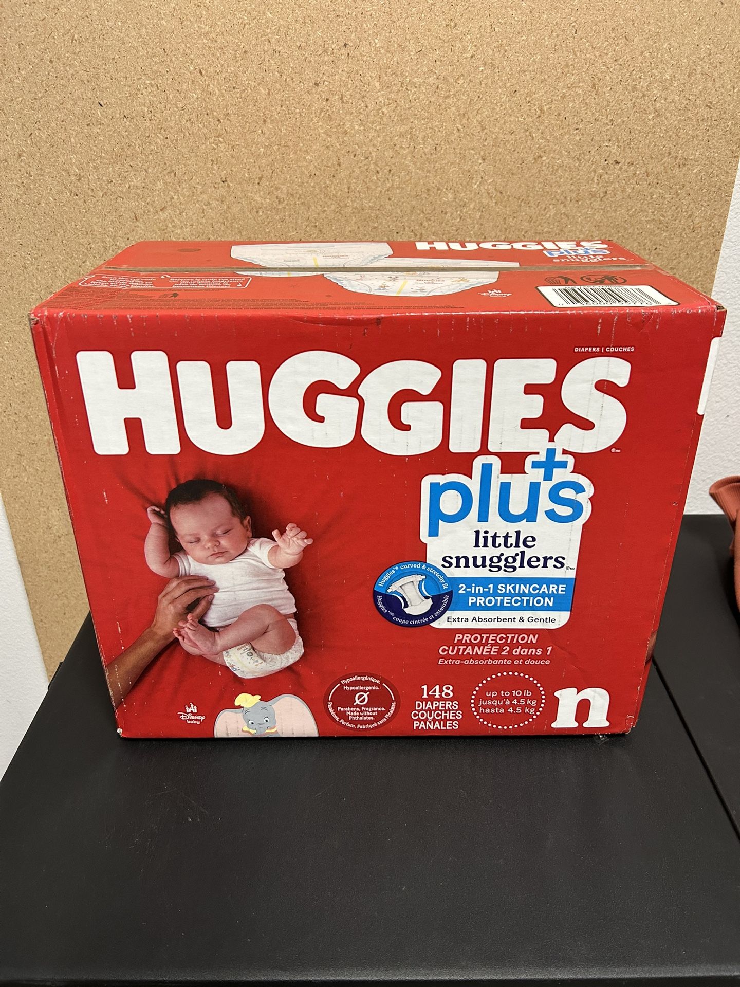 NEW CLOSED BOX Huggies Newborn Box Of 148