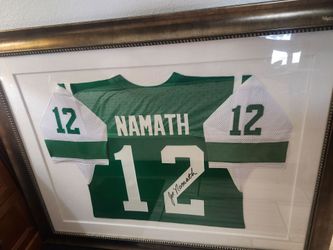 Joe Namath #12 Signed Framed Jersey Authentic