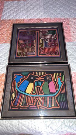 20 1/4 bye 15 5/8 woven piece of artwork