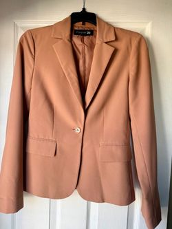 Forever 21 Pink-Peach Single-Button Blazer