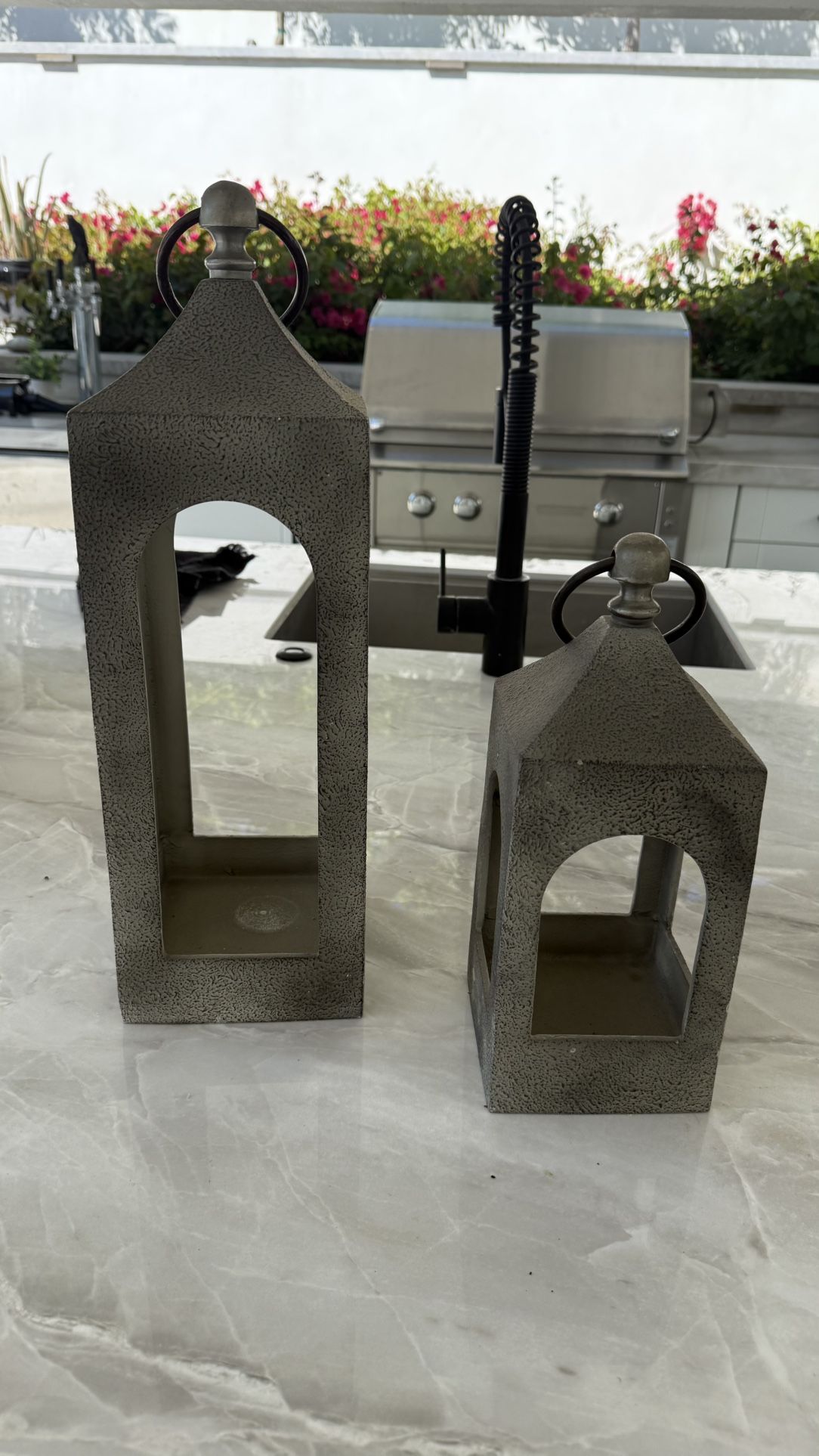 Pottery Barn Caleb Handcrafted Metal Outdoor Lanterns
