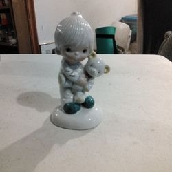 Boy With Bear FEI Collector's Edition Made In Taiwan Figurine 