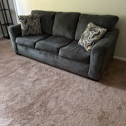 Gray Sofa W/ Pull Out Bed