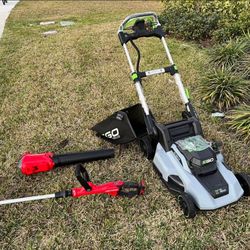 EGO self propelled Lawn Mower with edger & blower