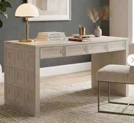 Flonnin 60 in. Rectangle Tawny Wood 3-Drawer Desk with Keyboard Tray