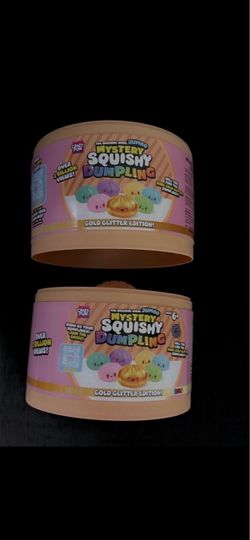 Crazy Fun Jumbo Mystery Squishy Dumpling Gold Glitter Edition (x2)