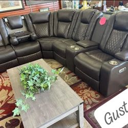 $55 Down Payment Power Reclining Sectional Sofa Total Price 