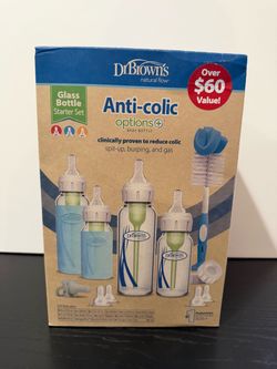 Dr. Browns Natural Flow Anti-Colic Options Plus Glass Bottle Starter Set NEW