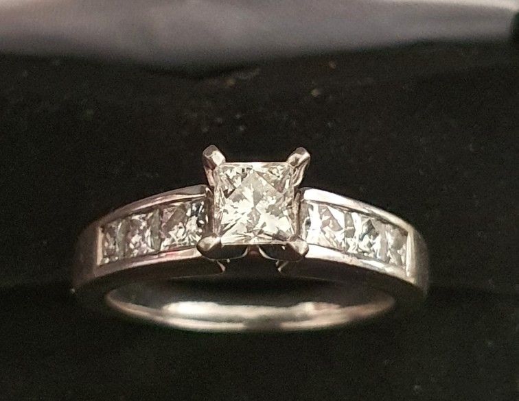 14k Gold and Platinum Engagement Ring
