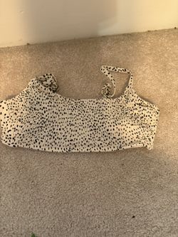 spotted swimsuit top small