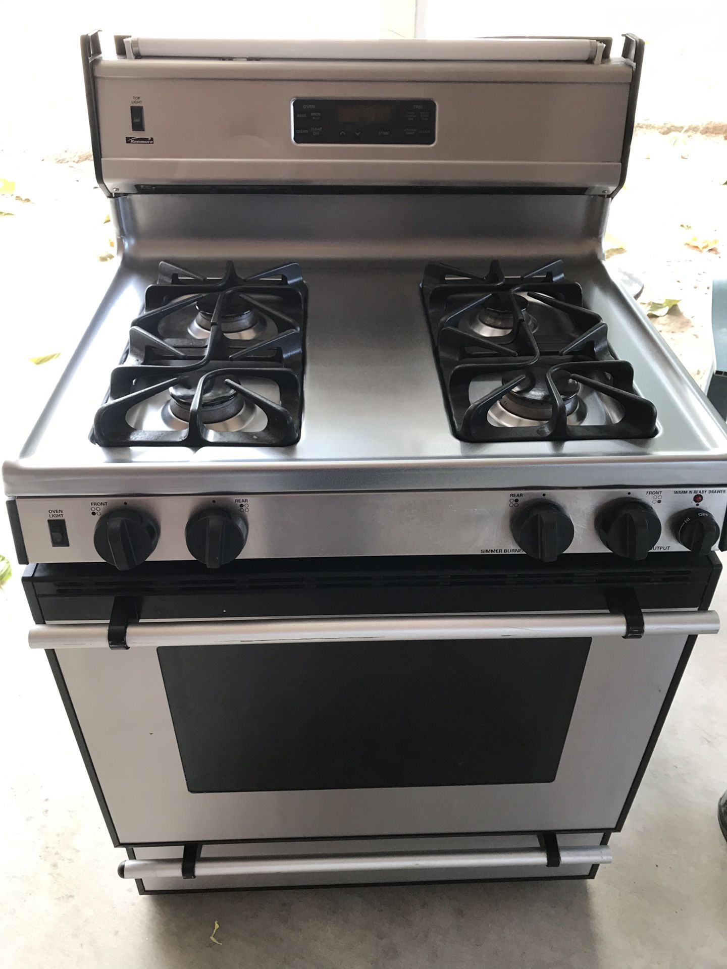 Kenmore stainless steel stove