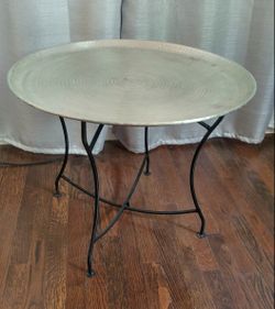 Metal side table