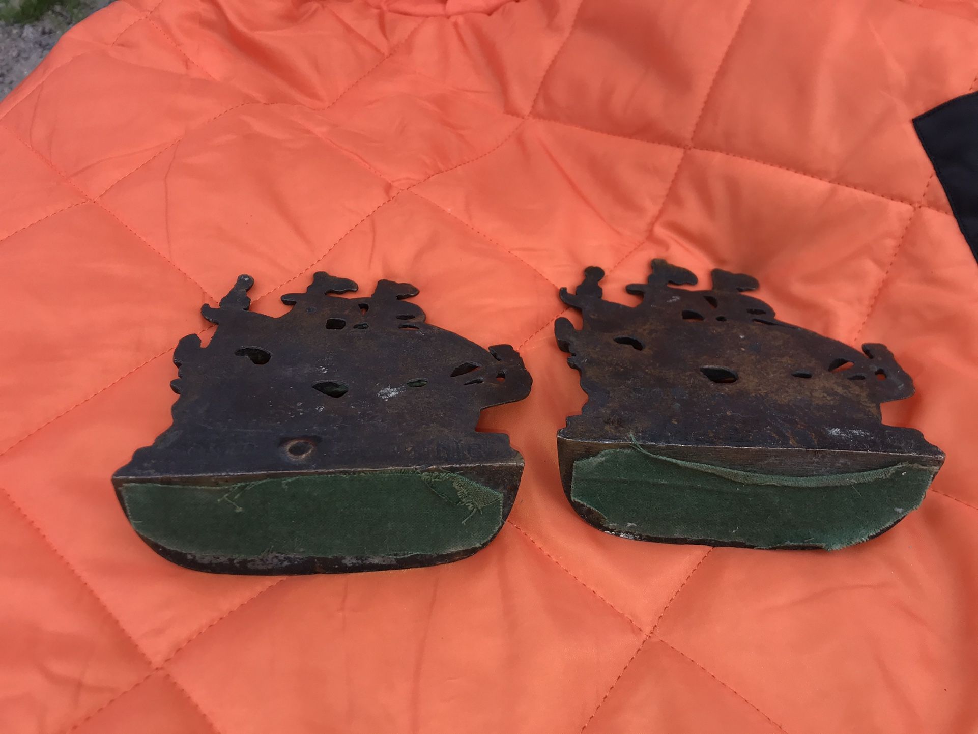 Vintage Sailing Ships Bookends Bronze Rare Find