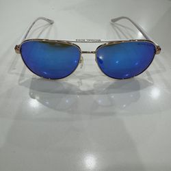 Michael Kors sunglasses blue mirrored lenses white arms