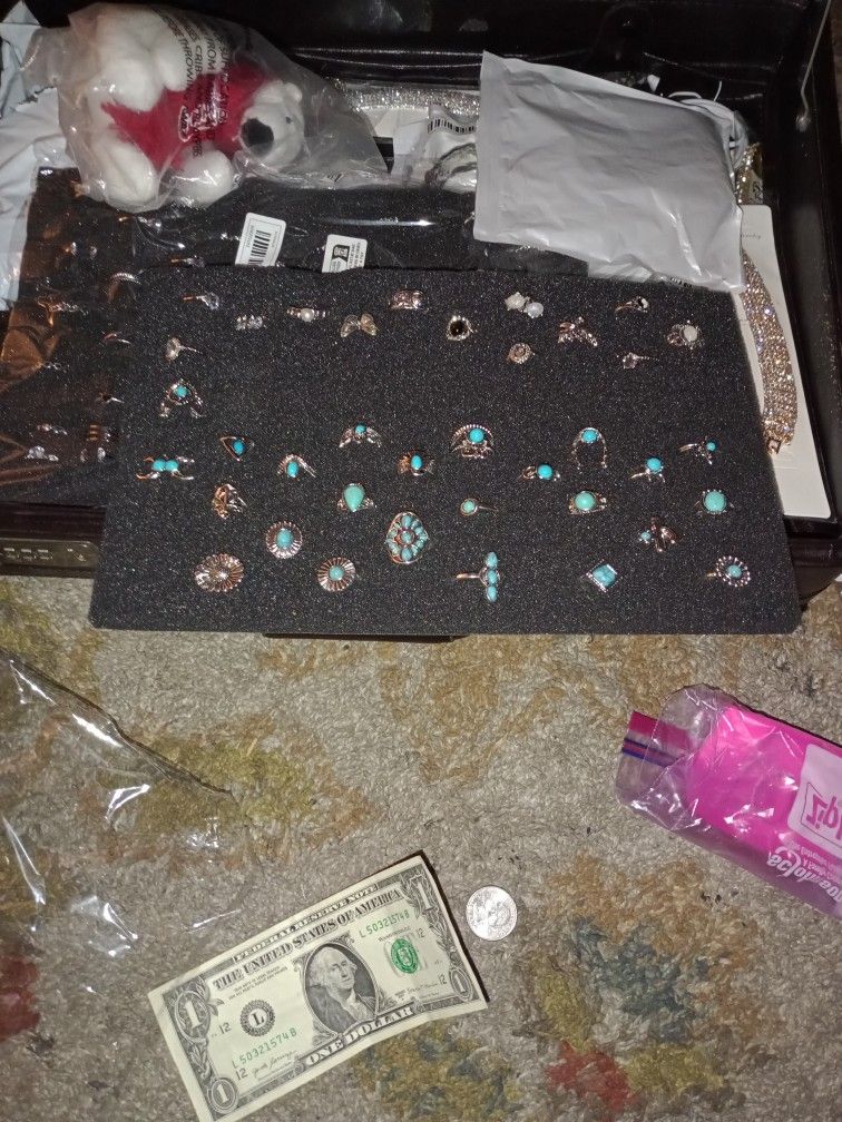 Turquoise, Gem & Pearl Rings