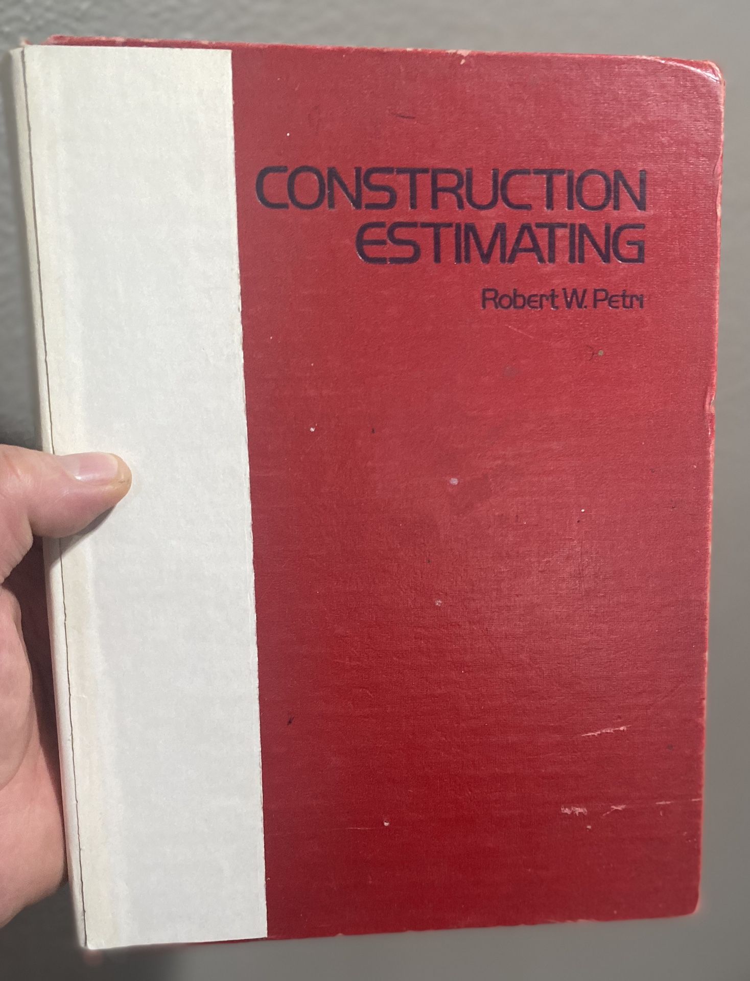 Book, CONSTRUCTION ESTIMATING