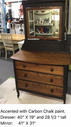 Antique Washstand Oak Dresser and Mirror! Refinished!!!